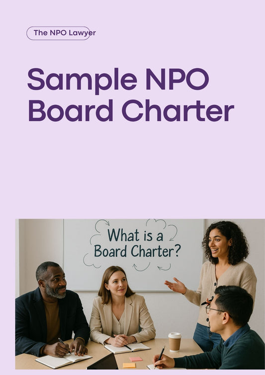 SAMPLE BOARD CHARTER FOR NPOs REGISTERED in terms of THE NPO ACT