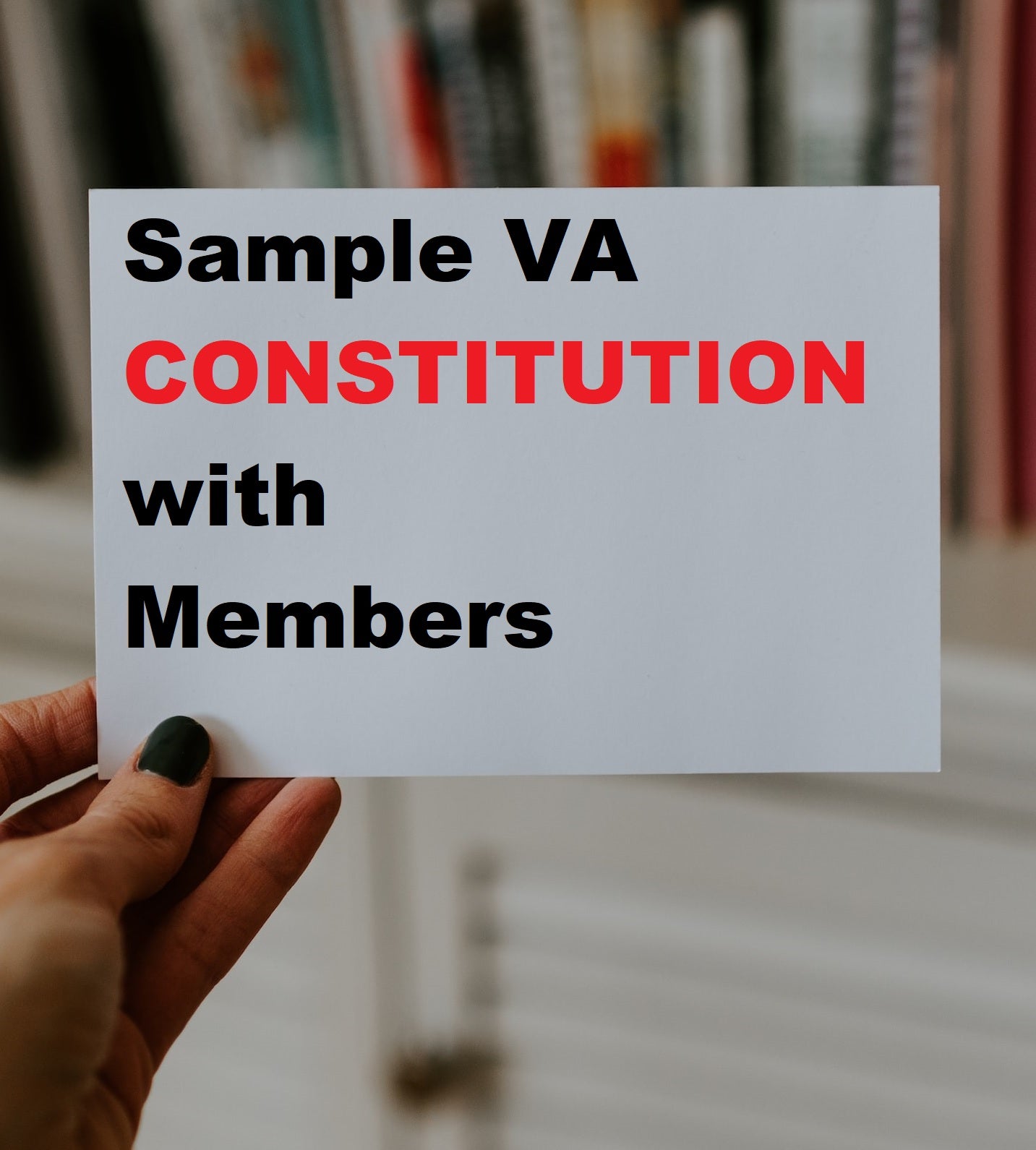Sample Constitution for Voluntary Association with Members (Word)